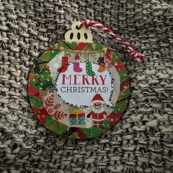 New Handmade 3”x3” Wooden“Merry Christmas” hanging tree ornament $11 - Picture 2 of 7